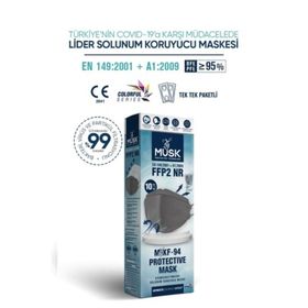 Musk FFP2 10'lu Antrasit Maske