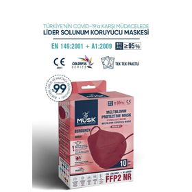 Musk FFP2 10'lu Bordo Maske