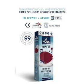 Musk FFP2 10'lu Bordo Maske