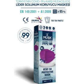 Musk FFP2 10'lu Mor Maske