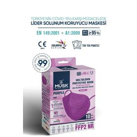 Musk FFP2 10'lu Mor Maske