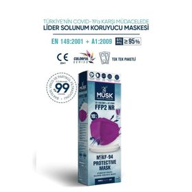 Musk FFP2 10'lu Mor Maske