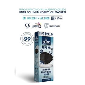 Musk FFP2 10'lu Siyah Maske
