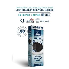 Musk FFP2 10'lu Siyah Maske