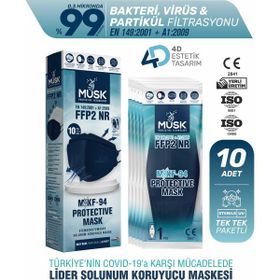 Musk FFP2 Lacivert 10'lu Maske