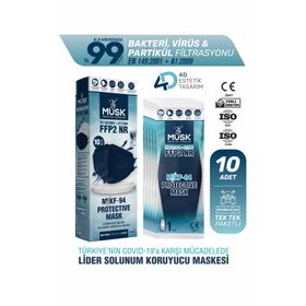 Musk FFP2 Lacivert 10'lu Maske
