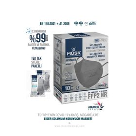 Musk FFP2 N95 20'li Gri Maske
