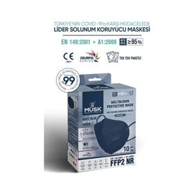 Musk FFP2 N95 20'li Lacivert Maske