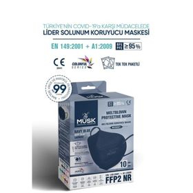 Musk FFP2 N95 20'li Lacivert Maske