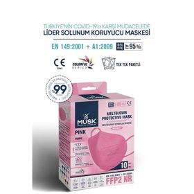 Musk FFP2 N95 20'li Pembe Maske