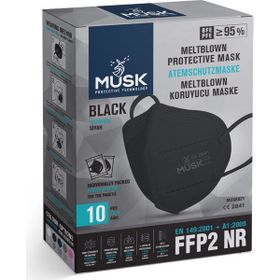 Musk FFP2 N95 20'li Siyah Maske