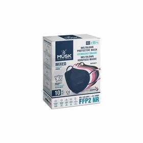 Musk FFP2 N95 30'lu Mix 5 Renk Maske