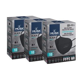 Musk FFP2 N95 30'lu Siyah Maske