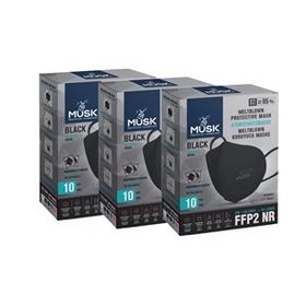 Musk FFP2 N95 30'lu Siyah Maske