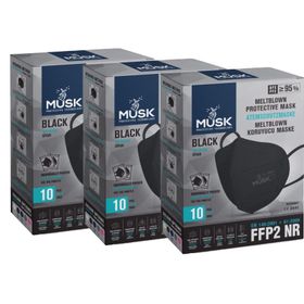 Musk FFP2 N95 30'lu Siyah Maske
