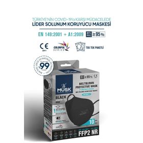 Musk FFP2 N95 30'lu Siyah Maske
