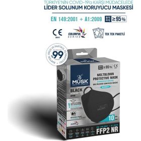 Musk FFP2 N95 30'lu Siyah Maske