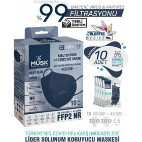 Musk FFP2 N95 40'lı Lacivert Maske