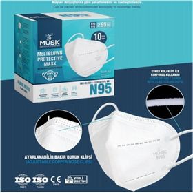 Musk FFP2 N95 50'li Mix 5 Renk Maske