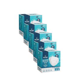 Musk FFP2 N95 50'li Mix 5 Renk Maske