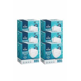 Musk FFP2 N95 60'lı Mix 5 Renk Maske