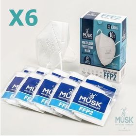 Musk FFP2 N95 60'lı Mix 5 Renk Maske