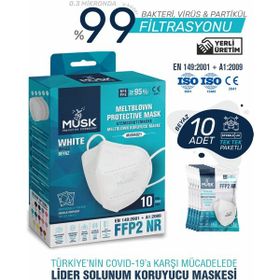 Musk FFP2 N95 60'lı Mix 5 Renk Maske