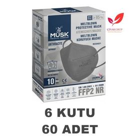 Musk FFP2 N95 60'lı Mix 5 Renk Maske