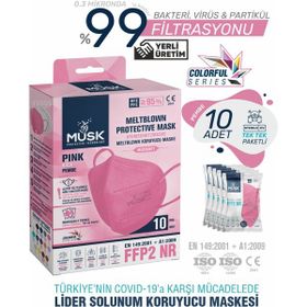 Musk FFP2 N95 60'lı Pembe Maske