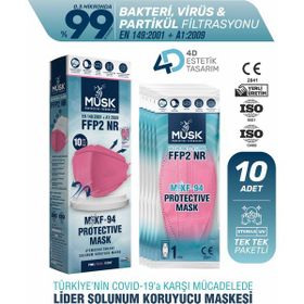 Musk FFP2 Pembe 10'lu Maske