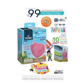 Musk FFP2 Pembe 10'lu Maske
