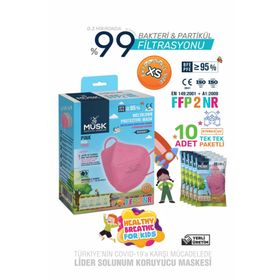 Musk FFP2 Pembe 10'lu Maske