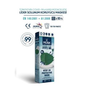 Musk FFP2 Yeşil 10'lu Maske
