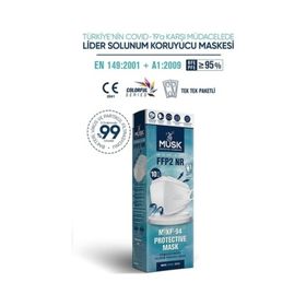 Musk KF94 Kore Tipi FFP2 Beyaz Maske
