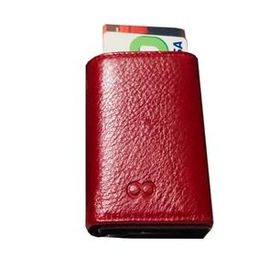 Musoo 3216 Kırmızı Hakiki Deri Para Gözlü Mekanizmalı Kartlık Cüzdan