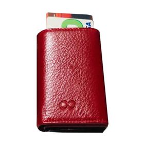 Musoo 3216 Kırmızı Hakiki Deri Para Gözlü Mekanizmalı Kartlık Cüzdan