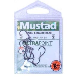 Mustad 10001 NPBN Siyah 10'lu Olta İğnesi
