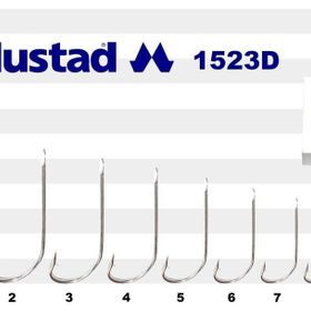 Mustad 1523D No:7 100'lü Paket Olta İğnesi