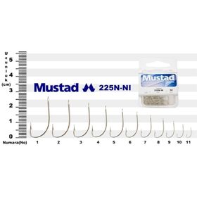 Mustad 225 No:5 50'li Paket İğne