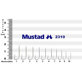 Mustad 2310 No:18 100'lü Paket Olta İğnesi