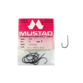 Mustad 496 NPBU 4 Lacivert 10'lu Olta İğnesi