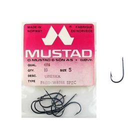 Mustad 496 NPBU 4 Lacivert 10'lu Olta İğnesi