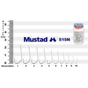 Mustad 515-N No:6 50'li Paket Olta İğnesi