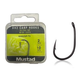 Mustad 60550NP Standart-No:2 - 10'lu Carp XV2 Olta İğnesi