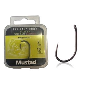 Mustad 60550NP Standart-No:2 - 10'lu Carp XV2 Olta İğnesi