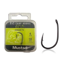 Mustad 60550NP Standart-No:4 - 10'lu Carp XV2 Olta İğnesi