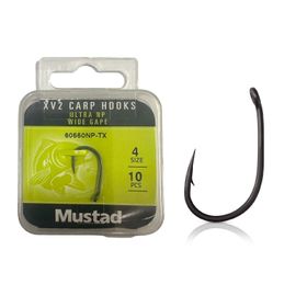 Mustad 60550NP Standart-No:4 - 10'lu Carp XV2 Olta İğnesi