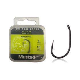Mustad 60550NP Standart-No:4 - 10'lu Carp XV2 Olta İğnesi