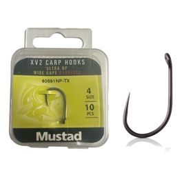 Mustad 60551NP-TX Standart-No:4 - 10'lu Carp XV2 Olta İğnesi