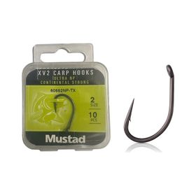 Mustad 60552NP Standart-No:2 - 10'lu Carp XV2 Continental Strong Olta İğnesi